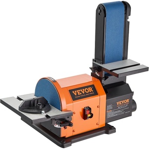 VEVOR 8 Inch Bench Grinder, Bench Grinder Sander with 2 x28 Inch Belt Sander Combo and 2.5A Induction Motor for Metalworking Sharpening Grinding(Professional General-Purpose)