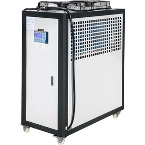 VEVOR Air Cooled Water Chiller, 5 Ton Portable, 5HP/3.75KW Compressor Motor, 53L Capacity Stainless Steel Water Tank, Finned Condenser with Micro-Computer Control, Industrial Chiller for Cooling Water(5 HP Compressor)