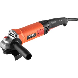 VEVOR Angle Grinder, 4-1/2″ Electric Grinder Power Tool, 8Amps 12000RPM High-Speed Corded Angle Grinders with 230° Adjustable Dust Guard for Metal Grinding, Cutting, Rust Removal (Disc Not Included)(5 Inch angle grinder)