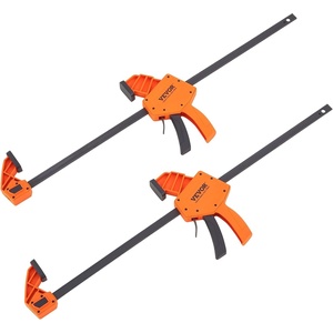 VEVOR Bar Clamps for Woodworking, 2-Pack 24″ One-Handed Clamp/Spreader, Quick-Change F Clamp with 300 lbs Load Limit, High-strength Plastic and Carbon Steel, Wood Clamps for Woodworking Metal Working