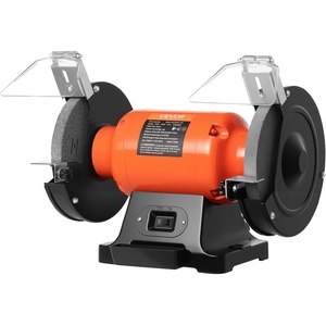 VEVOR Bench Grinder, 8-inch Single Speed, 3450RPM High-Speed Table Grinders with 750W 6.2A 1.0Hp Induction Motor, 36/60-Grit Grinding Wheel & Adjustable Eye Shield for Fast Sharpening Grinding