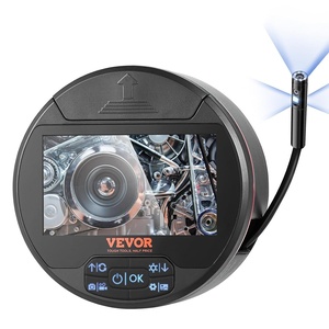 VEVOR Borescope Triple Lens Endoscope Camera with Light, 4.3″ IPS Screen Inspection Camera with 8 + 2 Lights, IP67 Waterproof Snake Scope Cameras for Automotive, Plumbing (16.4FT Cable, 32GB Card)