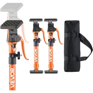 VEVOR Cabinet Jack Support Pole, 2-Pack, 20.8-45.3 Inch Steel Telescopic Quick Support Rod, Adjustable 3rd Hand System up to 154 lbs Capacity for Installing Cabinets, Lifting Drywall, Cargo Bars(15.75″-23.6″ 2PC)