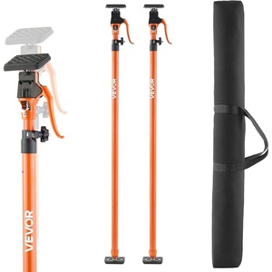 VEVOR Cabinet Jack Support Pole, 2-Pack, 20.8-45.3 Inch Steel Telescopic Quick Support Rod, Adjustable 3rd Hand System up to 154 lbs Capacity for Installing Cabinets, Lifting Drywall, Cargo Bars(49.2″-114.6″ 2PC)