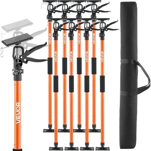 VEVOR Cabinet Jack Support Pole, 2-Pack, 45.7-114.2 Inch Steel Telescopic Quick Support Rod, Adjustable 3rd Hand System up to 154 lbs Capacity for Installing Cabinets, Lifting Drywall, Cargo Bars(8 PCS)