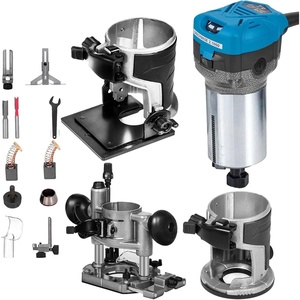 VEVOR Compact Router 1.25HP With Fixed Base, Plunge Base and Tilt Base, Variable Speed Wood Router Kit Max Torque 30,000RPM For Woodworking & Furniture Manufacturing(w/ Fixed Base  Plunge Base and Tilt Base)