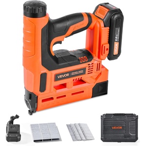 VEVOR Cordless Brad Nailer, 2-in-1 Nail Gun Staple Gun, 18 Gauge 5/8 inch, Battery Powered, with 1000 Pcs Staples and 1000 Pcs Nails, Non-Slip Rubber Grip, for Woodworking, Carpentry and DIY Projects(2-in-1)
