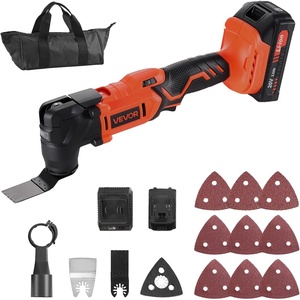 VEVOR Cordless Oscillating Tool, 20V Multitool Oscillating Tool with 6 Variable Speeds 8500-17000 OPM, 3.2° Oscillating Angle, 8PCS Saw Accessories & LED Work Light (Battery Pack Not Included)(20V-B)