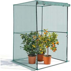 VEVOR Crop Cage, 3.9 x 3.9 x 5.9 ft Plant Protection Tent with Zippered Door, Wind-Resistant Tall Crop Cage, Easy to Install, Outdoor Raised Bed Cover, Tomato Plant Netting for Garden Patio Lawn(3.9 x 3.9 x 5.9Ft-Square)