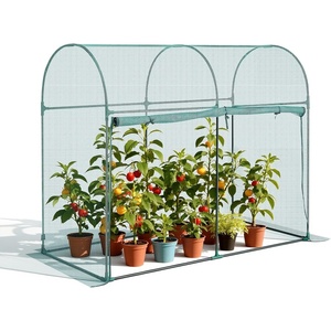 VEVOR Crop Cage, 3.9 x 3.9 x 5.9 ft Plant Protection Tent with Zippered Door, Wind-Resistant Tall Crop Cage, Easy to Install, Outdoor Raised Bed Cover, Tomato Plant Netting for Garden Patio Lawn(5.9 x 2.98 x 4.9Ft-Arch)