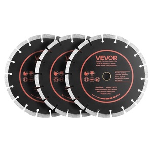 VEVOR Diamond Blades 6.3 inch, 5-Pack Wall Chaser Saw Blade Cutting Blade, 0.87 in Arbor, High-Hardness Diamond Segments, 65Mn Steel Core, Dry Wet Cutting, Clean Edges for Concrete Brick Stone Cement(9 inch)