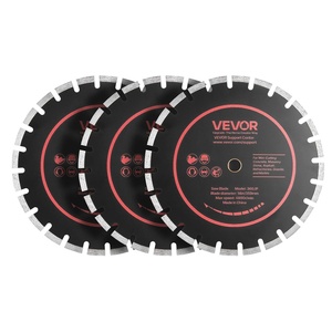 VEVOR Diamond Blades 6.3 inch, 5-Pack Wall Chaser Saw Blade Cutting Blade, 0.87 in Arbor, High-Hardness Diamond Segments, 65Mn Steel Core, Dry Wet Cutting, Clean Edges for Concrete Brick Stone Cement(14 inch)