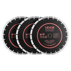 VEVOR Diamond Blades 6.3 inch, 5-Pack Wall Chaser Saw Blade Cutting Blade, 0.87 in Arbor, High-Hardness Diamond Segments, 65Mn Steel Core, Dry Wet Cutting, Clean Edges for Concrete Brick Stone Cement(12 inch)