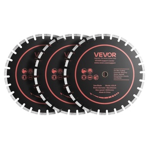VEVOR Diamond Blades 6.3 inch, 5-Pack Wall Chaser Saw Blade Cutting Blade, 0.87 in Arbor, High-Hardness Diamond Segments, 65Mn Steel Core, Dry Wet Cutting, Clean Edges for Concrete Brick Stone Cement(16 inch)
