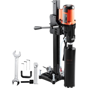 VEVOR Diamond Core Drilling Machine, 10in Wet Concrete Core Drill Rig with Stand Wheels, 750RPM Speed & 1-1/4″ Thread & Lifting Handle, 10in Drilling Diameter for Concrete Brick Block Stone, 2500W(8 Inches 2500W)