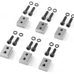 VEVOR Electric Rebar Cutter Replacement Blades 6 PCS 16mm(5/8 Inch) – HRC58-60 Hard Jaw Blades with 12 Hex Screws & Spring Washers, Fit RC-16(RC-25 Rebar Blades)