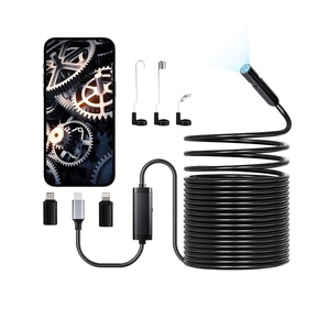 VEVOR Endoscope Camera with 49.2FT Semi-Rigid Cable, 1920P HD Borescope for Android & iOS, Industrial Inspection Tool with Light – 8 LED, 2X Zoom, IP67 Waterproof Snake Camera for Auto, Plumbing