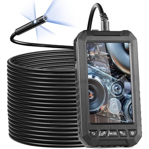 VEVOR Endoscope Camera with Light, Triple Lens Borescope with 49.2FT Semi-Rigid Cable, 5″ Screen 1080P Inspection Camera, 8 + 2 LED Lights, IP67 Waterproof Snake Cameras for Auto, Plumbing (32GB Card)(5″ IPS Screen-49.2FT)