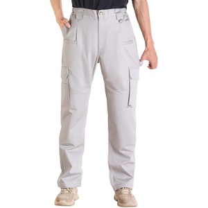 VEVOR FR Pants for Men, 9 oz 100% Cotton, Flame-Resistant Cargo Pants with Multi-Pockets and Elastic Waist, Reinforced Tear-Proof Stitching, Ideal for Welding Work and Casual Wear, XL Size, Gray