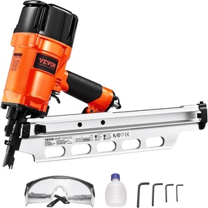 VEVOR Framing Nailer, 2″ to 3-1/2″ 21 Degree Full Round Head Pneumatic Framing Nailer with Dual Trigger Modes & Tool-Less Depth Adjustment, 80-120PSI Pro Air Nail Gun for Framing Flooring Decking