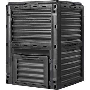 VEVOR Garden Compost Bin 80 Gallon, BPA Free Composter, Large Capacity Outdoor Composting Bin with Top Lid and Bottom Door, Easy Assembling, Lightweight, Fast Creation of Fertile Soil(80 Gallon)