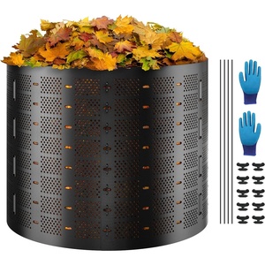 VEVOR Garden Compost Bin 80 Gallon, BPA Free Composter, Large Capacity Outdoor Composting Bin with Top Lid and Bottom Door, Easy Assembling, Lightweight, Fast Creation of Fertile Soil(220 Gallon)