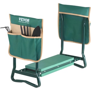 VEVOR Garden Kneeler and Seat, 330 lbs Load Capacity, 8″ EVA Wide Pad, Foldable Garden Stool, Kneeling Bench for Gardening with Tool Bag, Gifts for Women, Grandparents, Seniors, Mom and Dad(Green)