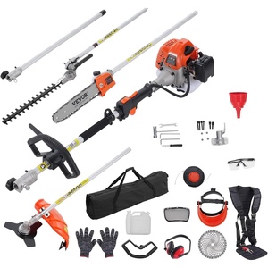 VEVOR Gas Hedge Trimmer 2 Cycle, 23.2-Inch 26cc Dual Sided Blade, Handheld, Lightweight, EPA, CE, EMC Certified, Ideal for Trimming Shrubs and Bushes, Includes Blade Cover, Gloves and Ear Protectors(33cc)