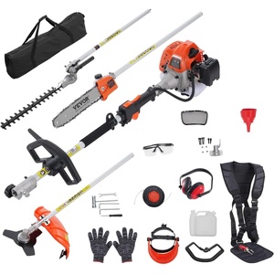 VEVOR Gas Hedge Trimmer 2 Cycle, 23.2-Inch 26cc Dual Sided Blade, Handheld, Lightweight, EPA, CE, EMC Certified, Ideal for Trimming Shrubs and Bushes, Includes Blade Cover, Gloves and Ear Protectors(26cc-1)