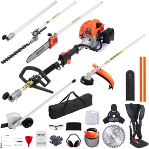 VEVOR Gas Hedge Trimmer 2 Cycle, 23.2-Inch 26cc Dual Sided Blade, Handheld, Lightweight, EPA, CE, EMC Certified, Ideal for Trimming Shrubs and Bushes, Includes Blade Cover, Gloves and Ear Protectors(26 cc-1)