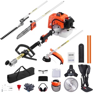 VEVOR Gas Hedge Trimmer 2 Cycle, 23.2-Inch 26cc Dual Sided Blade, Handheld, Lightweight, EPA, CE, EMC Certified, Ideal for Trimming Shrubs and Bushes, Includes Blade Cover, Gloves and Ear Protectors(63cc)