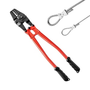 VEVOR Hand Swager Crimper for Copper Aluminum Oval Sleeves and Stop Sleeves, Long Hand, 24″