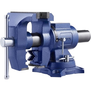 VEVOR Heavy Duty Bench Vise, 5.5″ Jaw Width, Double Swivel Rotating Multi-Purpose Bench Vise, with 360° Locking Swivel Base and Head, 2.76″ Throat Depth, 5″ Max Jaw Opening, for Drilling Pipe Cutting(6.5 inch)