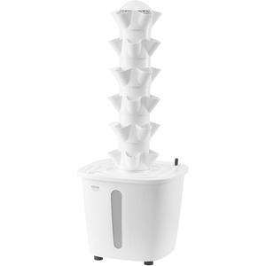 VEVOR Hydroponic Growing System, 30 Pods Vertical 6 Tiers Hydroponic Tower, Home Hydronic Garden with Water Pump & Timer, Water Circulation Plants Germination Kit for Indoor Herbs Fruits & Vegetables(6 Tiers/30 Pods–No Grow Light)