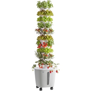 VEVOR Hydroponic Tower, 20 Pods 4 Tiers Hydroponics Growing System Kit, Vertical Home Hydronic Garden with 20L Water Tank & Pump, Planter Plants Germination Kit for Indoor Herbs, Fruits, Vegetables(Pro-10 Tiers/50 Pods–No Grow Light)