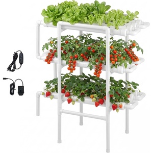 VEVOR Hydroponics Growing System Kit, 3-Tier 108 Sites UPVC Pipe Hydroponic Grow Kit with Timed Irrigation, Thickened Hydroponic Pipes, Indoor Home Garden Vegetable Planting Grow Kits for Fruit Herb(White – Standard Version)