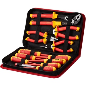 VEVOR Insulated Screwdriver Set, 13-Piece Professional Electrical Screwdriver Set, 1000V Insulated Electrician Tool Set, with Magnetic Phillips Slotted Pozi Torx Tips, Screwdrivers, for Electricians(12pcs)