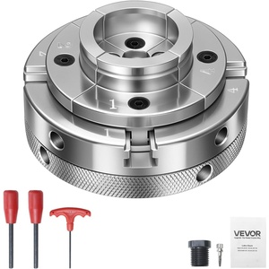 VEVOR KP96 Lathe Chuck, 4-Jaw 3.75″ Diameter, Metal Lathe Chuck Turning Machine Accessories, Self-centering Tool, for Lathe, Precision Machining, Grinding Machines, Milling Machines(4in)