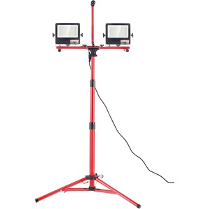 VEVOR LED Work Light with Stand, 13.2Ah, Rechargeable Cordless Camping Light, with 3 Lamp Heads, Detachable Tripod Stand, 2200 Lumens 3000K-6500K Dimmable, Portable Construction Lighting for Job Site(10000 LM | Corded | 1 Pack)