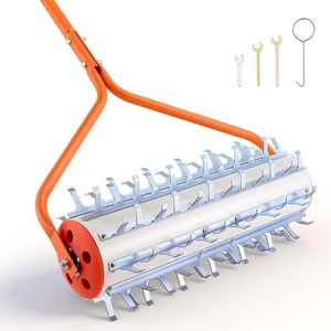 VEVOR Lake Weed Roller, 18 ft Lake & Pond Weed Removal Tool, Muck Razer Aquatic & Sludge Tiller, Rid Roots and Muck Buildup, 6 Preassembled Stainless Steel Blades, 5 Aluminum Handles, Easy Assembly(12ft)