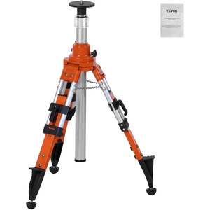 VEVOR Laser Level Tripod Stand, 5/8″-11 Thread Mount, 45.07-114.37 inch Height Adjustment Heavy Duty Survey Tripod, with Level Bubble & Diffusion Limiter, Liftable Non-Skid Feet for Construction(Liftable-professional)