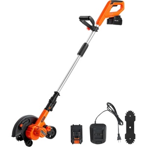 VEVOR Lawn Edger, 9-inch Large Blade, 20 V Battery Powered Cordless Edger Lawn Tool with 3-Position Blade Depth, Adjustable Handle, with Battery and Charger, for Lawns, Driveways, and Sidewalk Edges(8.8 inches)