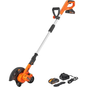 VEVOR Lawn Edger, 9-inch Large Blade, 20 V Battery Powered Cordless Edger Lawn Tool with 3-Position Blade Depth, Adjustable Handle, with Battery and Charger, for Lawns, Driveways, and Sidewalk Edges(9 inches)