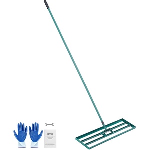 VEVOR Lawn Leveling Rake, 30″ x10″ Level Lawn Tool, Heavy-Duty Lawn Leveler with 78″ Steel Extended Handle, Yard Leveling Rake Suit for Garden, Golf Lawn, Farm, Green(36″x10″)