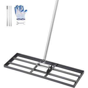 VEVOR Lawn Leveling Rake, 30″ x10″ Level Lawn Tool, Heavy-Duty Lawn Leveler with 78″ Steel Extended Handle, Yard Leveling Rake Suit for Garden, Golf Lawn, Farm, Green(30x10x84in)
