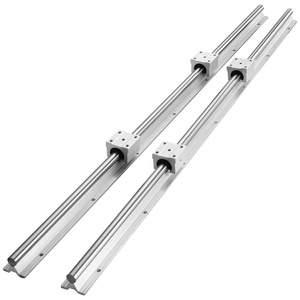 VEVOR Linear Rail Kit, SBR20, 2Pcs 2000 mm (78.74 inch) Linear Motion Guide Rails and 4Pcs Bearing Slide Blocks, Fully Supported Shaft, for Cutting, Grinding, Milling, Drilling Machines, and More(SBR 20-1200mm)