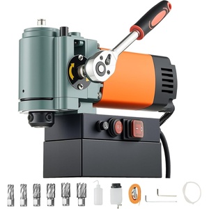 VEVOR Low Profile Magnetic Drill Press, 1300W Mag Drill, Light Weight Portable Mag Drilling Machine with Cooling Device and Overload Protection, Mag Press for Equipment Installation, Industrial | For Equipment Installation, Efficient, Lightweight, Portable, with Ergonomic Handle, Cooling Device, and Overload Protection(W/ 1.38″/ 6PCS – Low)