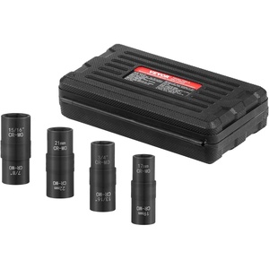 VEVOR Lug Nut Impact Socket Set 1/2-Inch Drive, 8-IN-4 Flip Socket Design, Covers Most Commonly Used SAE & Metric Wheel Nuts, CR-MO Steel(8-IN-4 Flip Design 1/2″ 5PCS)