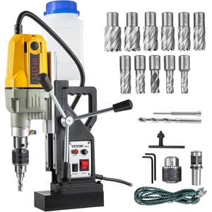 VEVOR Magnetic Drill, 1100W 1.57″ Boring Diameter, 2697lbf/12000N Portable Electric Mag Drill Press with 7 Bits, 580 RPM Max Speed Drilling Machine for any Surface and Home Improvement(12pcs)