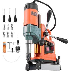 VEVOR Magnetic Drill Press, 1400 W, 2 inch Boring Diameter, 0-750 RPM Speed, Reversible Direction, Mag Drill Press with 6 Core Bits, Electric Drilling Machine for Industrial and Home Improvement(Tube Drill ( 2″/6Pcs))